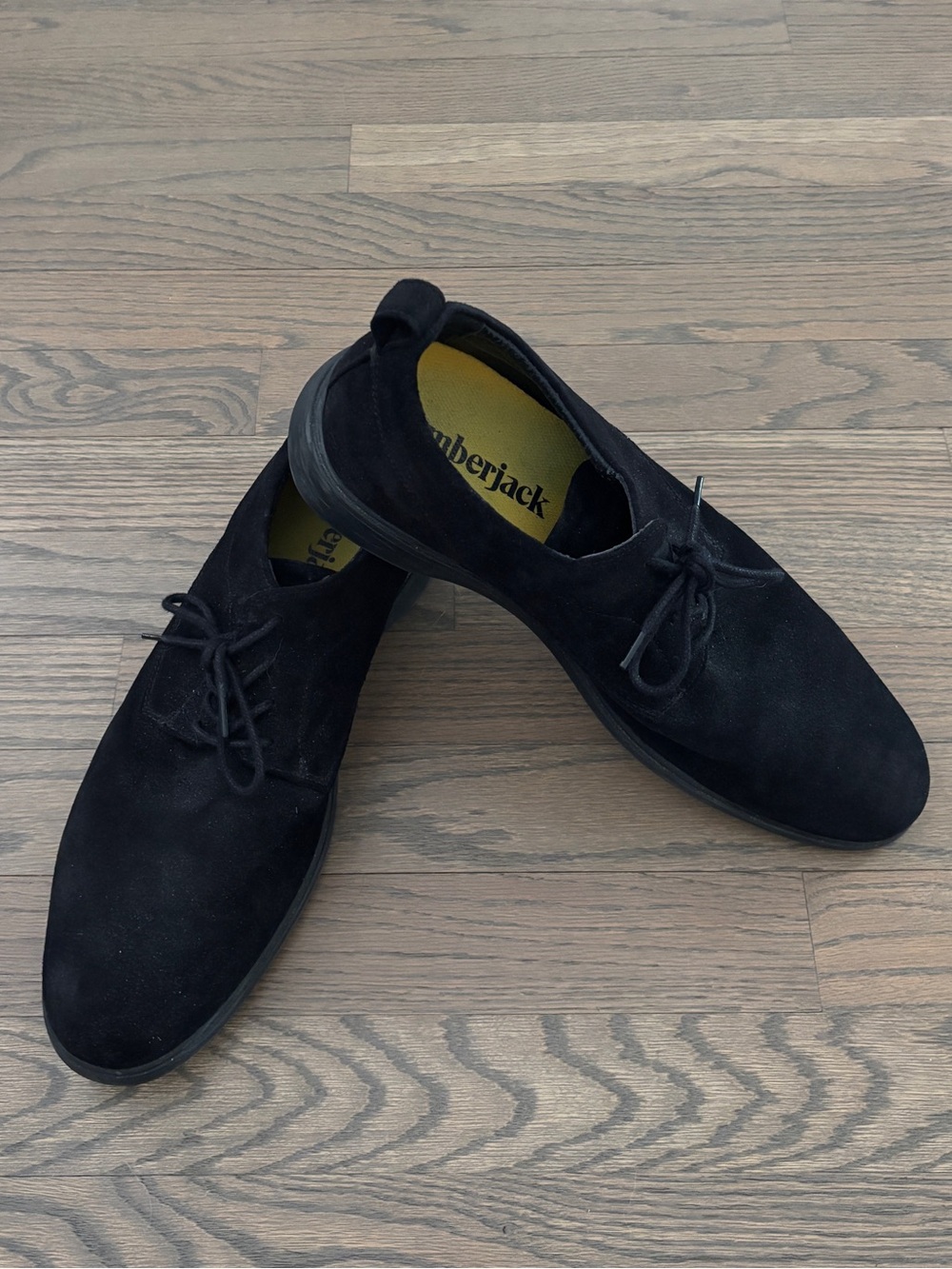 Amberjack “The Original” Men’s Black Suede Dress Shoes, Size 10.5